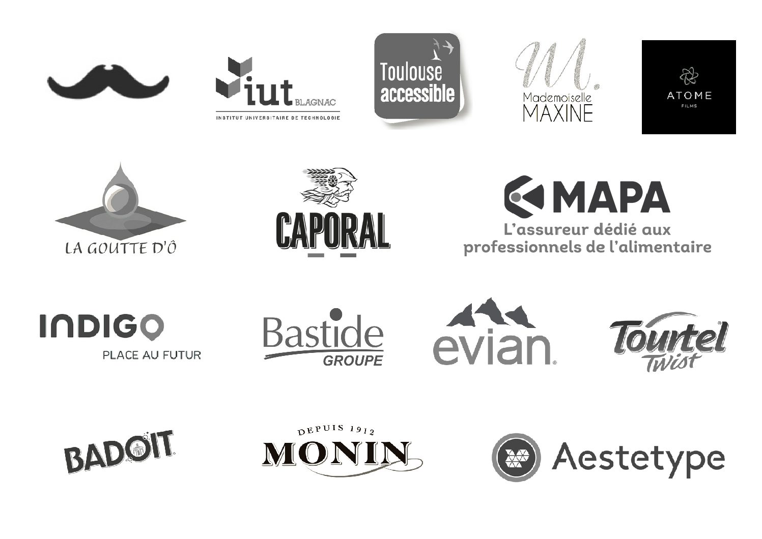 Amis gastroomes noir et blanc